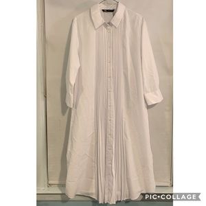 Zara Pleated Shirt Dress